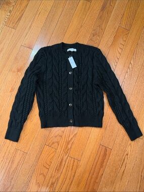 ‼️NEW Loft Cable Knit Black Cardigan Sweater